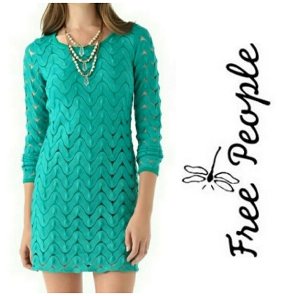 Free People Dresses & Skirts - SALE $10 Free People Green open back long sleeve bodycon sz. XS EUC